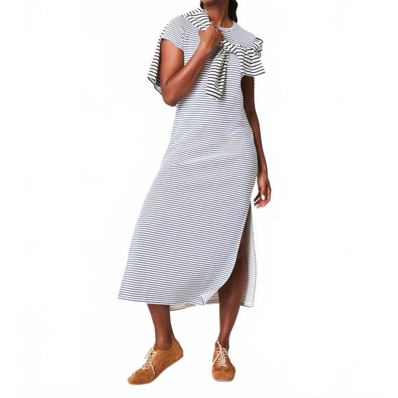 NEW SPANX airessentials maxi dress in faded indigo stripe - Picture 1 of 4